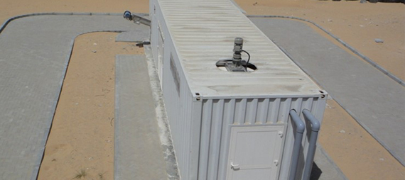 Sludge treatment container at DS 187 STP Project - Dubai